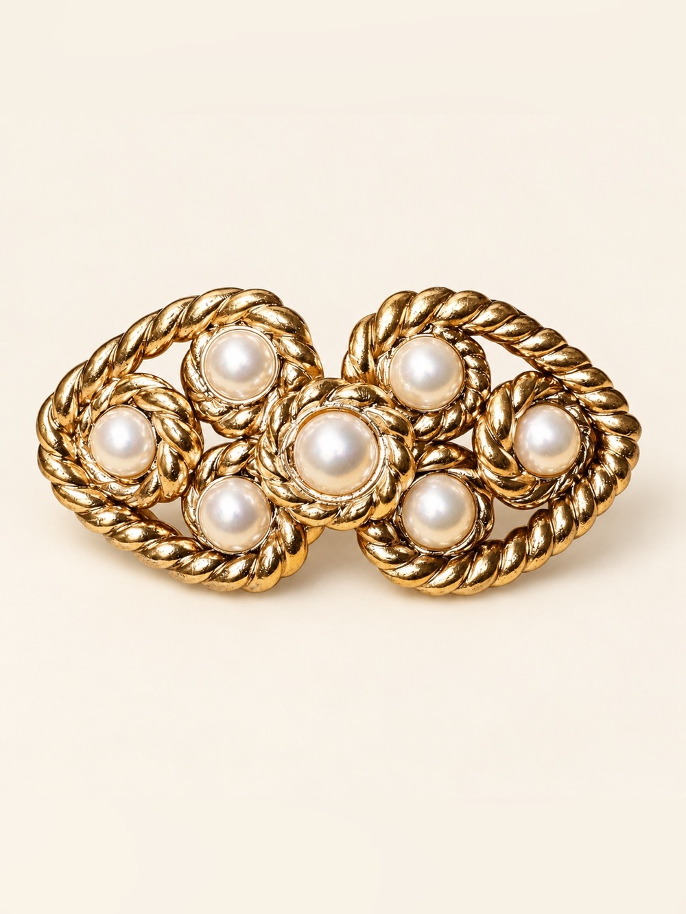 Ala ParUre Royalty jewelry  Elegant Gold-Tone Pearl Cluster